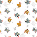 Disney Tom and Jerry Heads and Stars Fabric by the yard