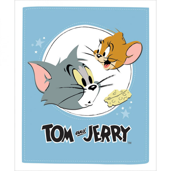 Disney Tom & Jerry Stitch Line Panel approx. 36in x 44in Digitally Printed Fabric by the panel