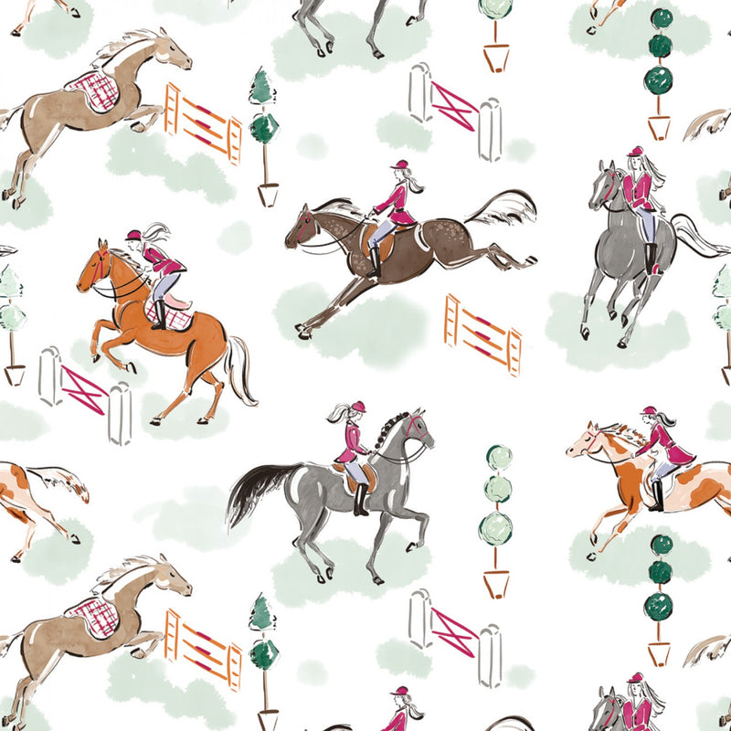 Cowboy Horses Fabric by the yard