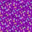 Gossamer Garden Dragonflies Floral Dragonfly Fabric by the yard