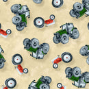 Green Mountain Farm Tractors Fabric by the yard