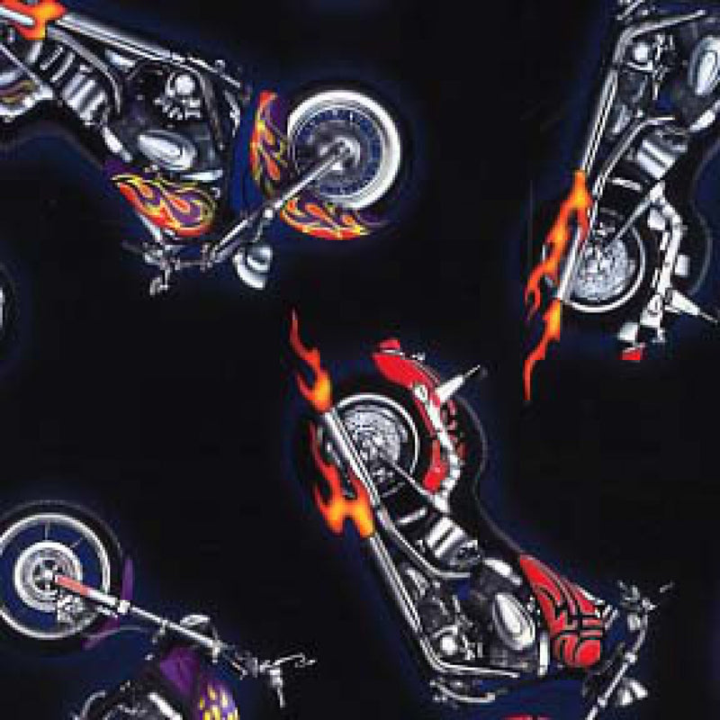 Motorcycle In Motion Fabric by the yard