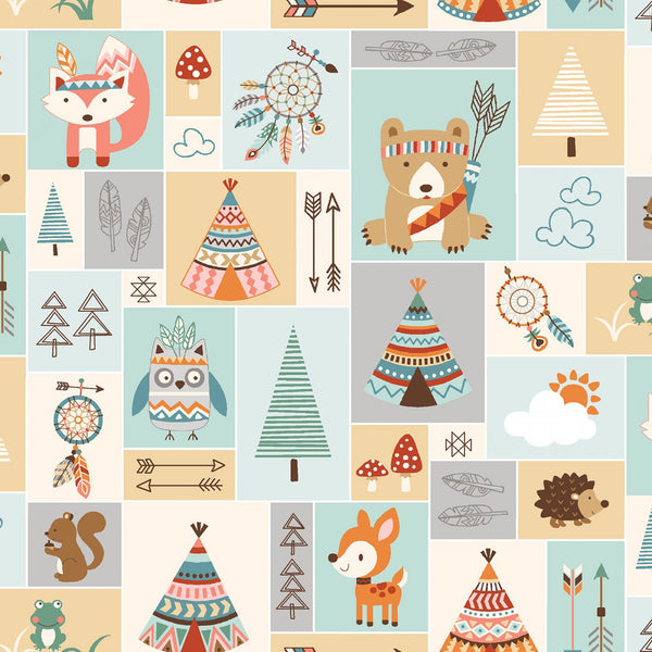Camp A Long Critters Fabric by the yard