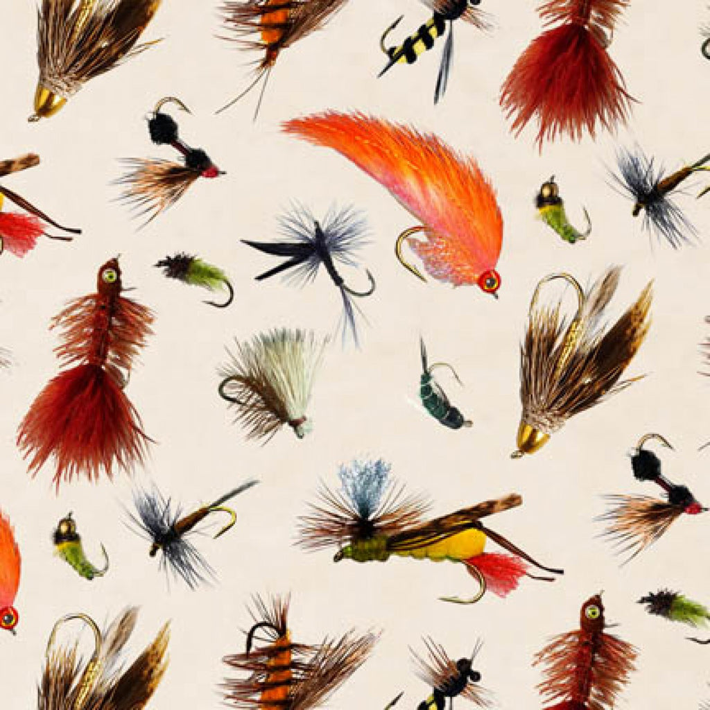 fabric with fishing lures Top Rod Fishing Hooks Lures Fabric by the yard