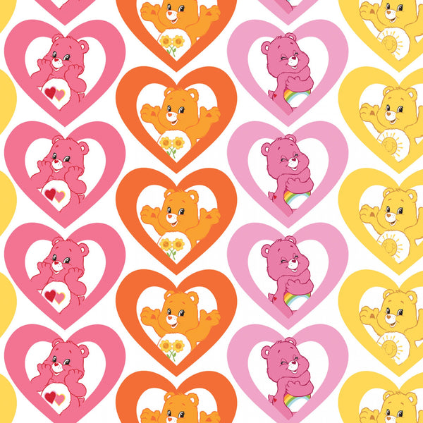 Disney Care Bears Warm Hearts Fabric by the yard