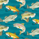 Gone Fishing Fabric by the yard