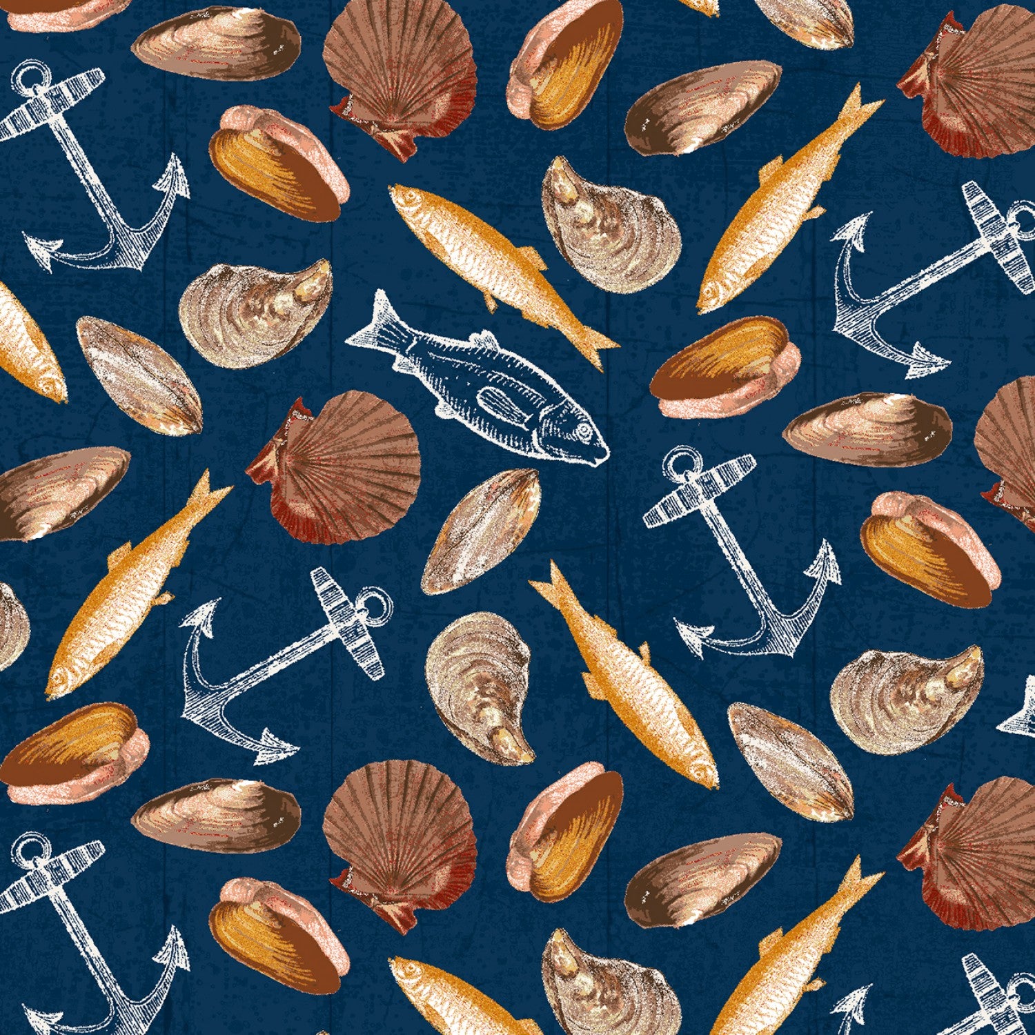 Fresh Catch Fish Fabric by the yard