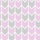 Pink Gray Rick Rack Chevron Zig Zag Geometric Fabric by the yard