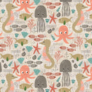 Under The Ocean Seaworld Fish Fabric by the yard