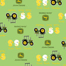 John Deere Duck Tractor Green Fabric by the yard