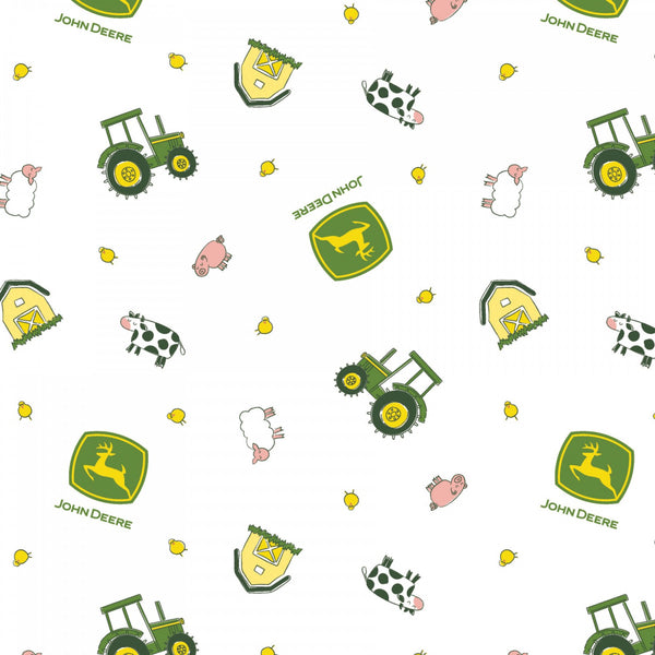 John Deere Tractor Toss Fabric by the yard