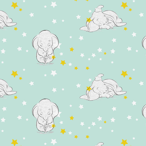 Disney Dumbo Elephant Starry Fabric by the yard