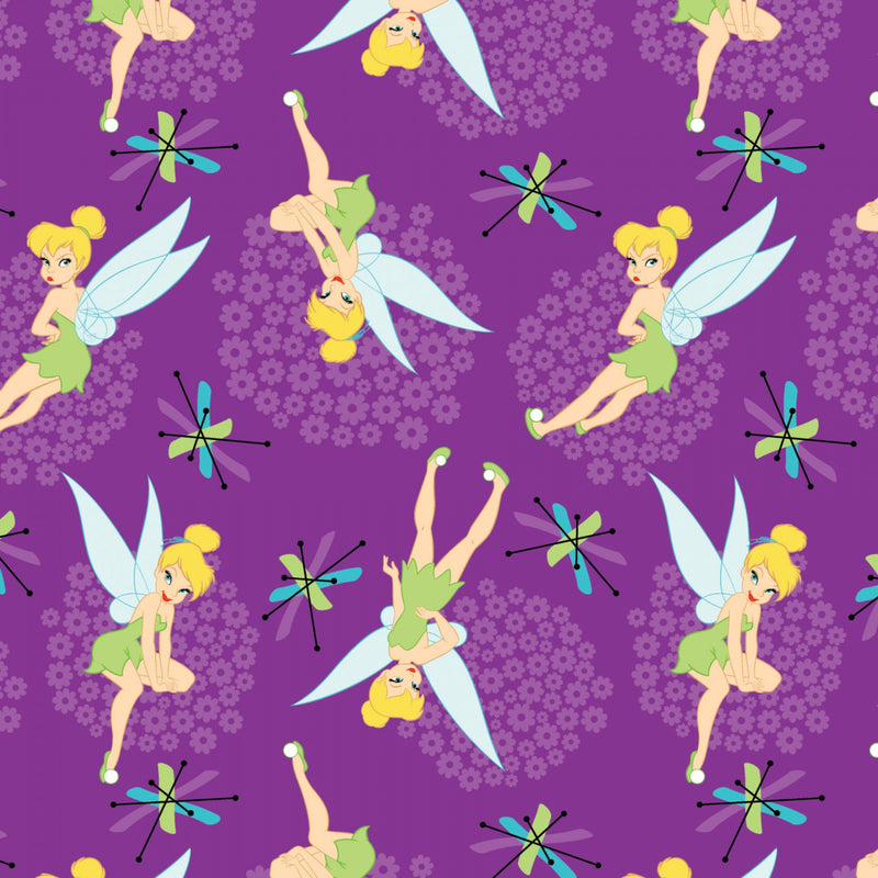 Disney Princess TinkerBell Toss Fabric by the yard