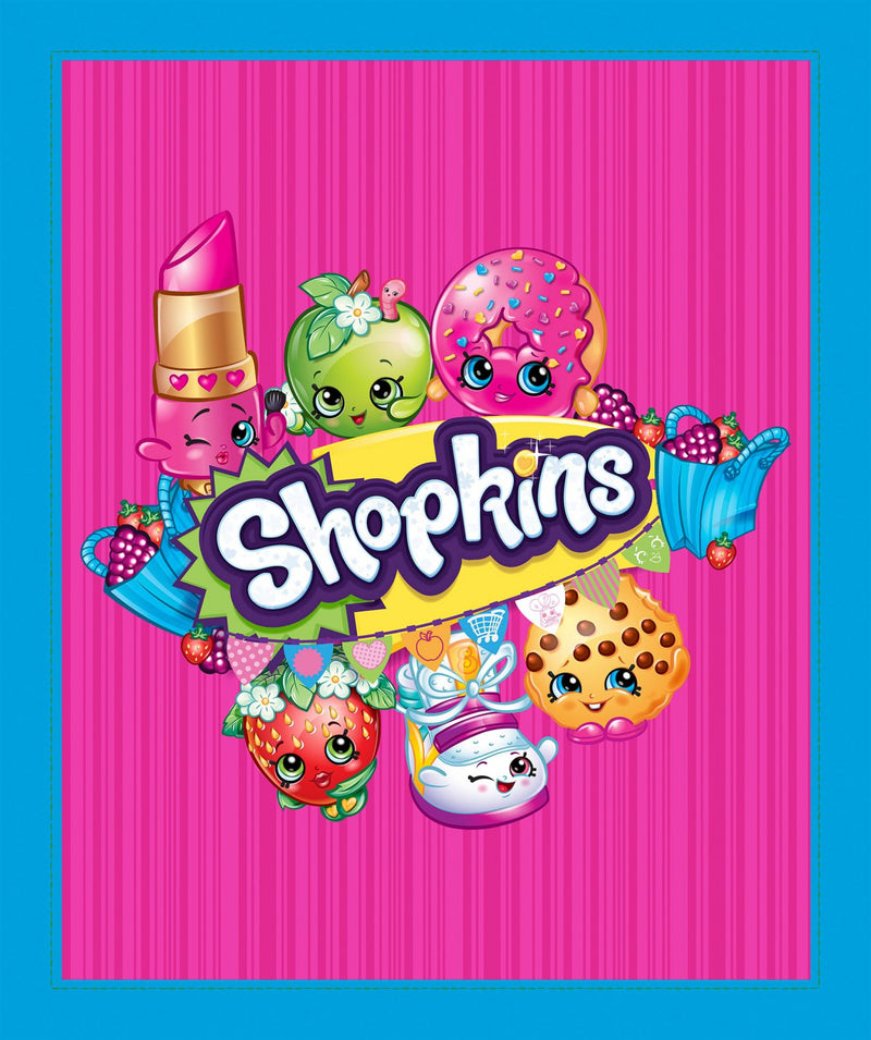 Disney Shopkins Panel approx. 36in x 44in Fabric by the panel