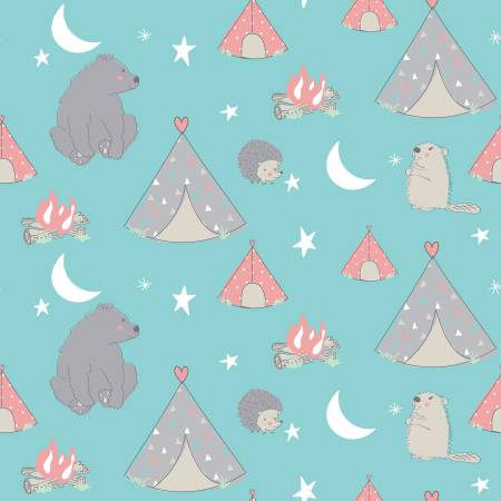Camp Wee One Campsite Fabric by the yard