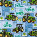 John Deere Tractor Denim Patch Fabric by the yard