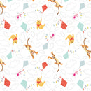 Disney Winnie The Pooh and Friends Flying Kites Fabric by the yard