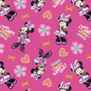 Disney Minnie Mouse Smart Sweet Super Cool Fabric by the yard