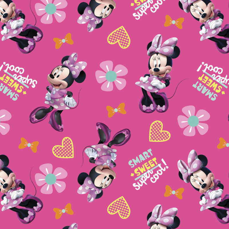 Disney Minnie Mouse Smart Sweet Super Cool Fabric by the yard