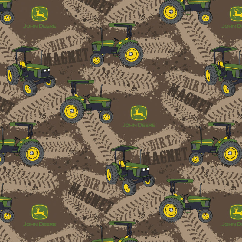 John Deere Tractor Dirt Magnet Fabric by the yard