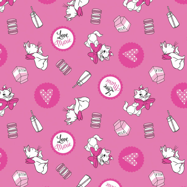 Disney Mary Marie Cat Loves Milk Fabric by the yard