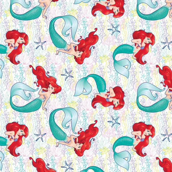 mermaid ariel little mermaid fabric