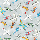 Ready for Takeoff Planes Airport Fabric by the yard
