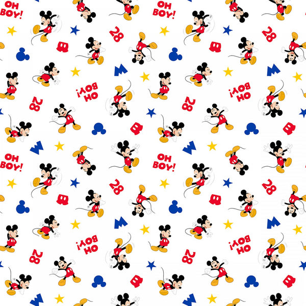 Disney Mickey Mouse Oh Boy Fabric by the yard