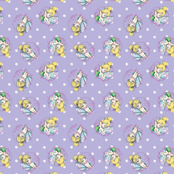 Disney Princess TinkerBell Toss Fabric by the yard