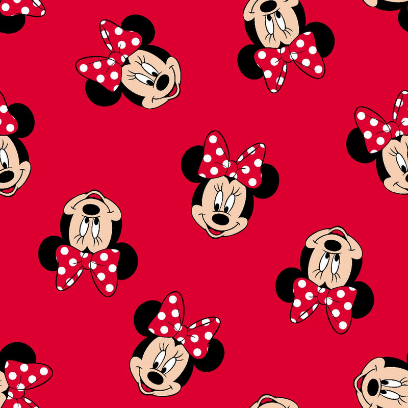 Disney Minnie Mouse Heads Toss Fabric by the yard