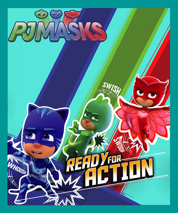 Hasbro PJ Masks Ready For Action Panel approx. 36in x 44in Fabric by the panel