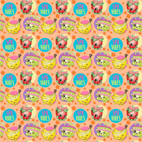 Shopkins Fruit Vibes Fabric by the yard