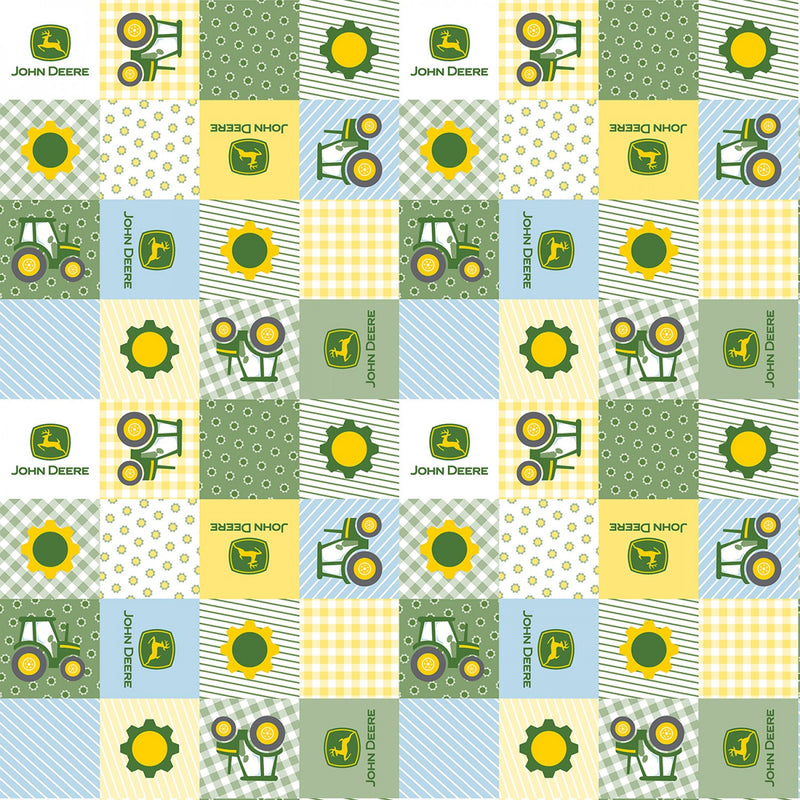 John Deere Born to Farm Patch Fabric by the yard