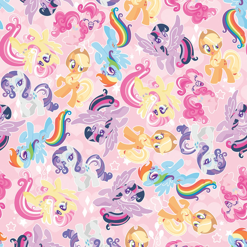 Hasbro My Little Pony Packed Friends Fabric by the yard