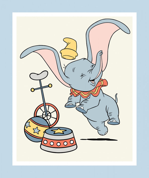Disney Dumbo Panel approx. 36in x 44in Fabric by the panel