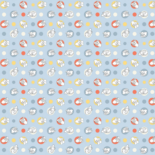 Disney Dumbo Elephant Polka Dots Fabric by the yard