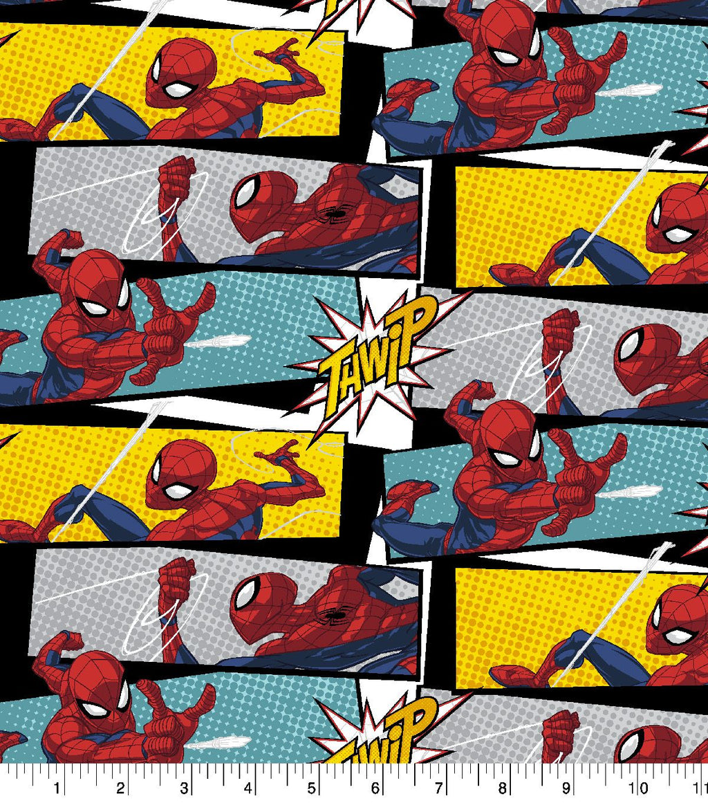 Marvel Spider Man Head Toss Fabric by the yard