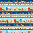 Detour Ahead! Construction Trucks Fabric by the yard