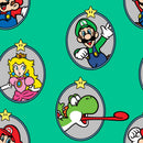 Nintendo Super Mario Badge Fabric by the yard
