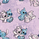 Disney Lilo and Stitch Angel Watercolor Fabric by the yard
