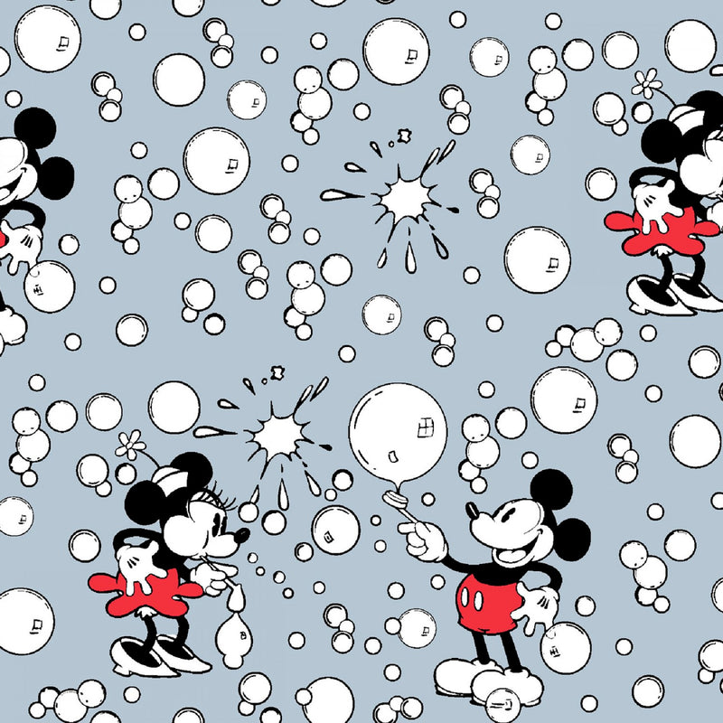Disney Mickey and Minnie Mouse Bubbles Fabric by the yard