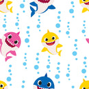 Baby Shark Family Bubble Blast Fabric by the yard