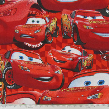 Disney Cars Packed McQueen Fabric by the yard