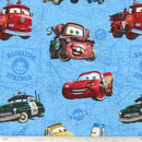 Disney Pixar Cars Toss on Map Fabric by the yard