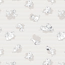 Disney 101 Dalmatians Stripes and Clouds Fabric by the yard