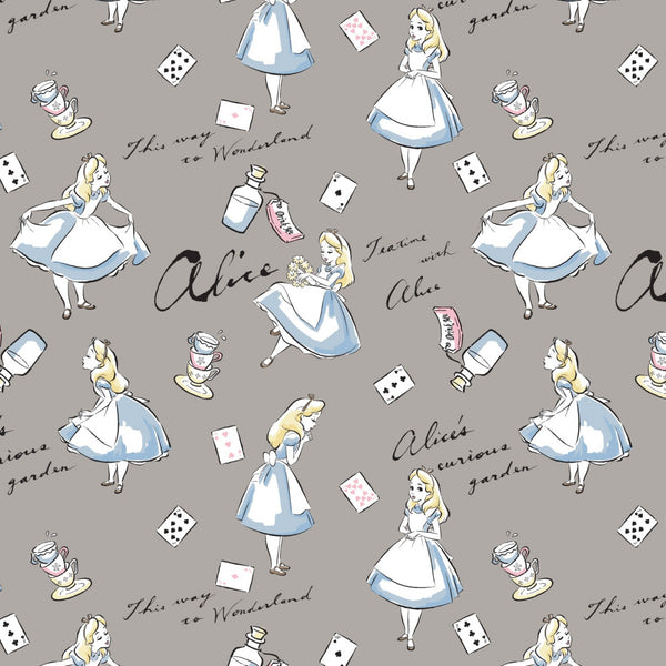 Disney Princess Alice in the Wonderland Fabric by the yard