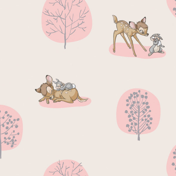 Disney Bambi Thumper Forest Scene Fabric by the yard