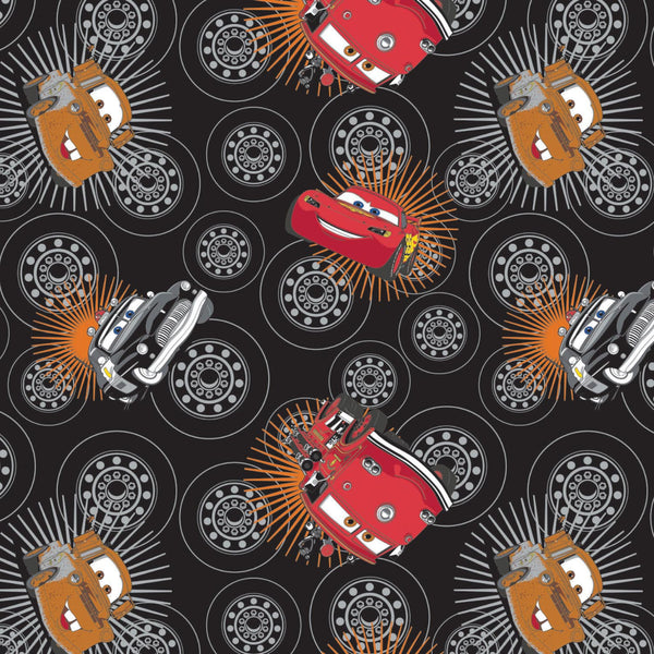 Disney Pixar Cars Wheels Fabric by the yard