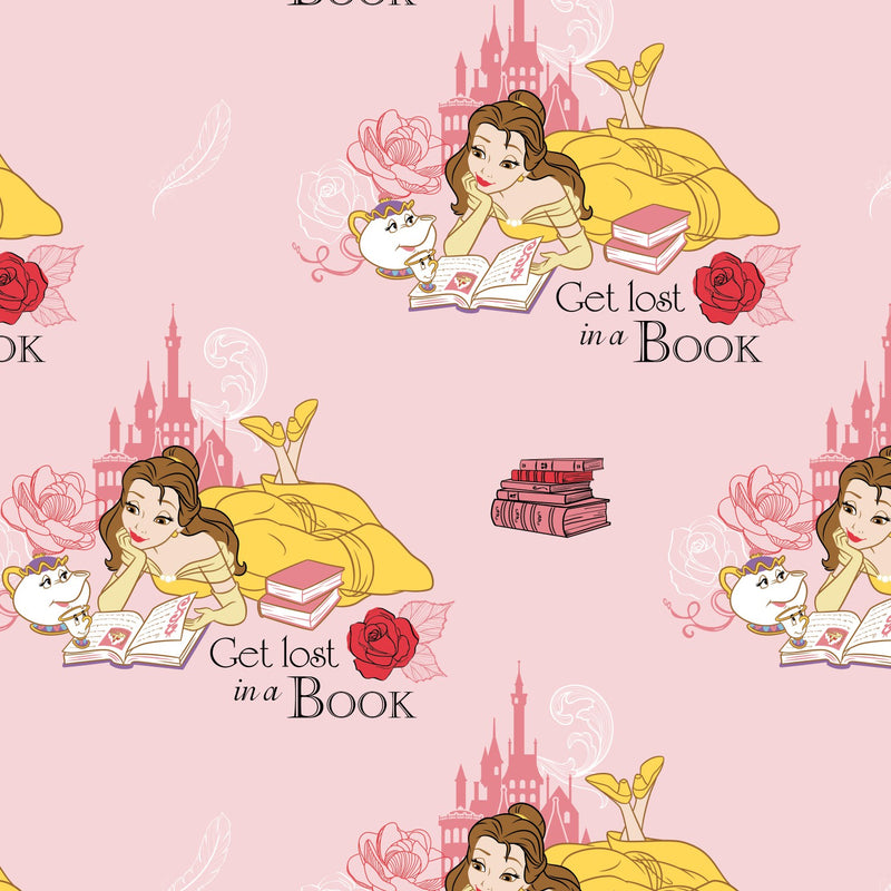 Disney Princess Belle Beauty and the Beast Lost in a Book Fabric by the yard