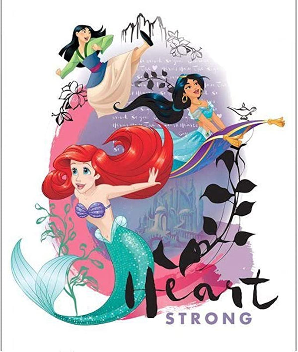Disney Princess Heart Strong - Heart Strong Panel approx. 36in x 44in Fabric by the panel